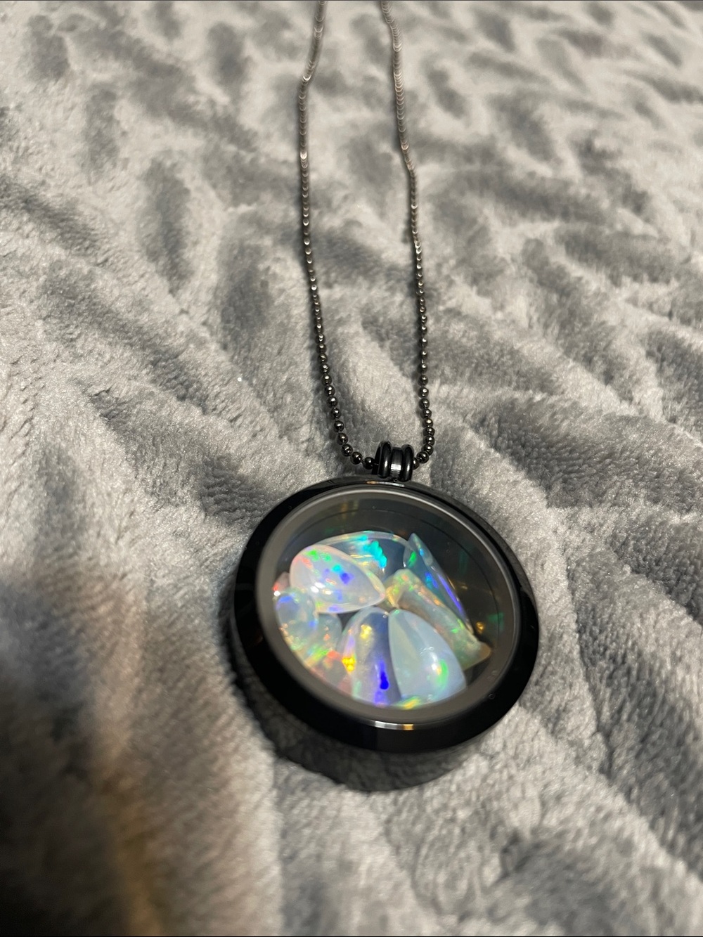 Opal Locket Necklace (See video!!)